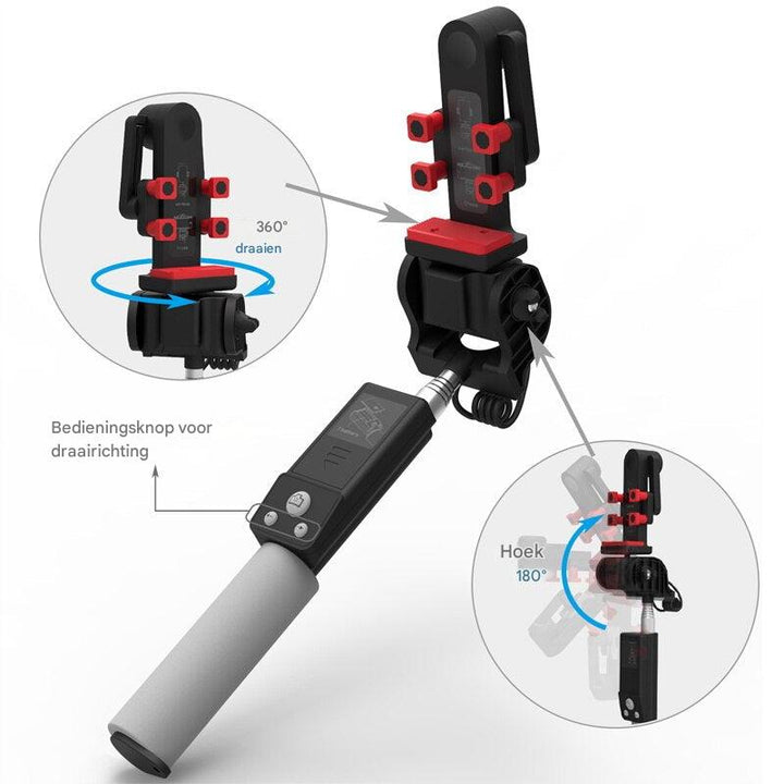 Lisslune | Selfie Stick "Image Arc" with 360° Rotation & Bluetooth Remote Control