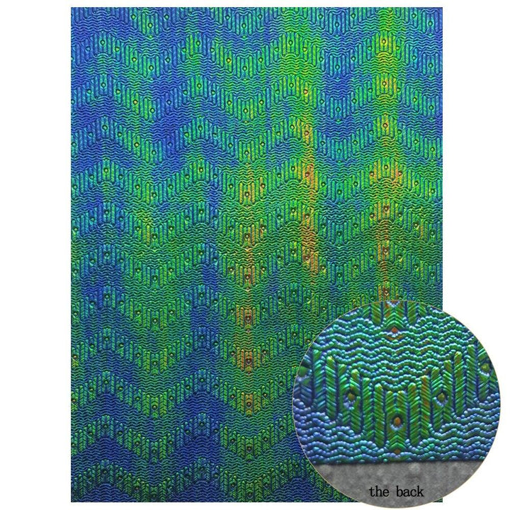 Lisslune | Lustrous Green Glitter Snake Skin Synthetic Leather Bow Craft Kit