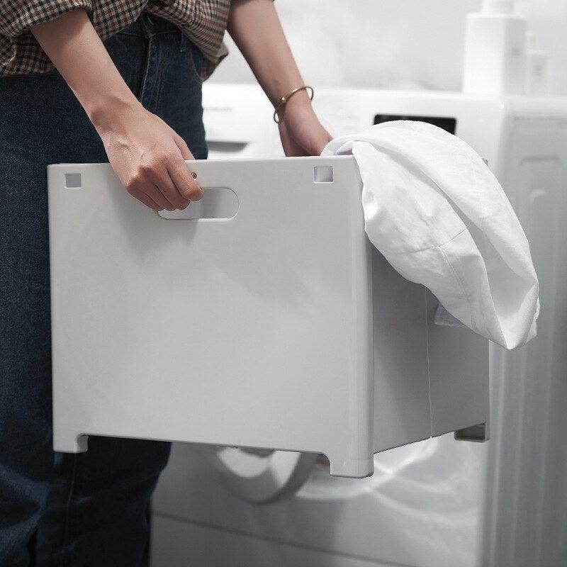 Lisslune | Stylish Wall Mounted Folding Laundry Basket: The Ultimate Space Saving Organizer