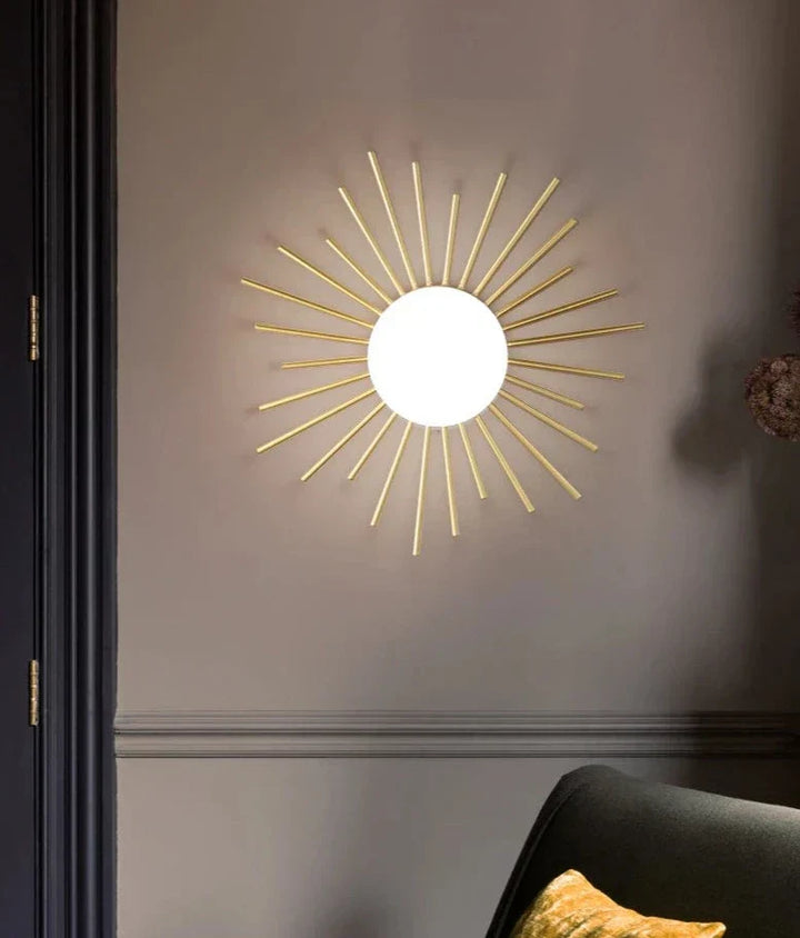 Lisslune | HaloBeam – Elegant Glass and Iron Wall Lamp for Classic Touch