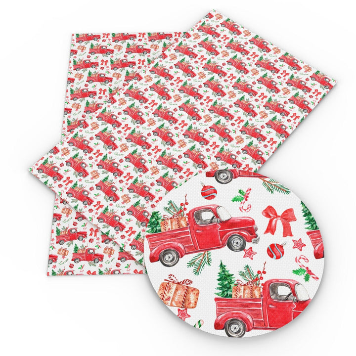 Lisslune | Crimson Holiday Synthetic Leather Craft Set - DIY Festive Fabric Set