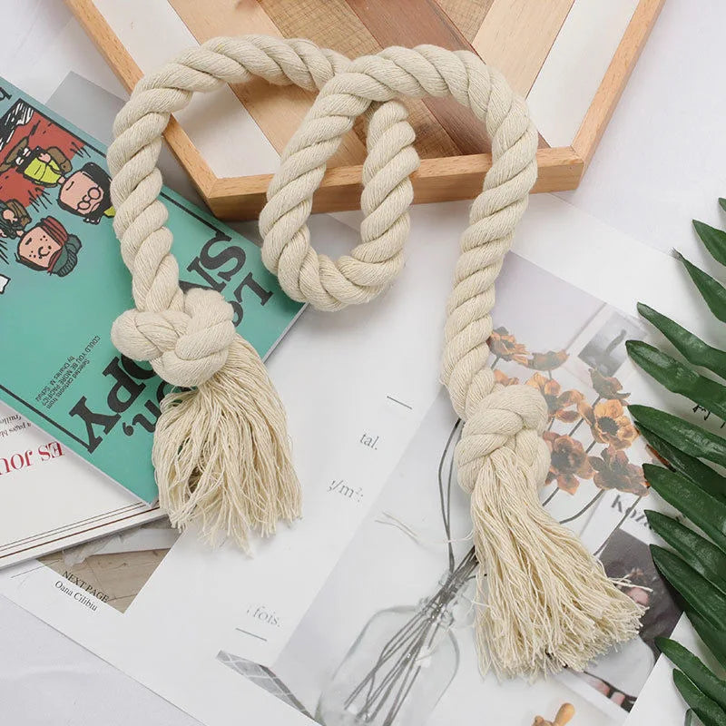 Rynx | Woven Macrame Curtain Holder Hooks Curtain Ties Living Room Boho Decoration Accessories Curtain Ties