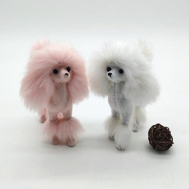 Lisslune | Shady Pink Poodle Plushie: Enchanting Home Decor Piece