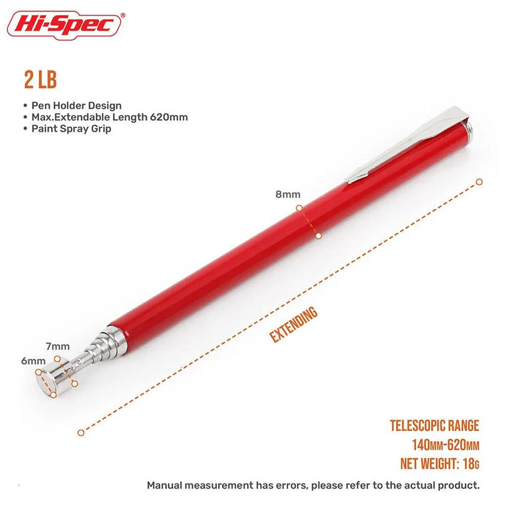 Lisslune | Heavy-Duty Telescopic Magnetic Pickup Tool - 8LB Capacity Stainless Steel Design