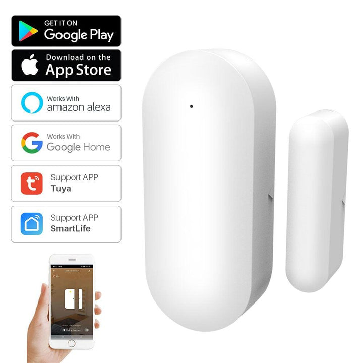 Lisslune | WiFi Door Sensor for Smart Homes - Voice Control Compatible with Alexa & Google Assistant