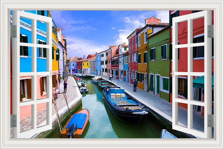 Lisslune | 3D Street Scene Self-Adhesive European Wallpaper