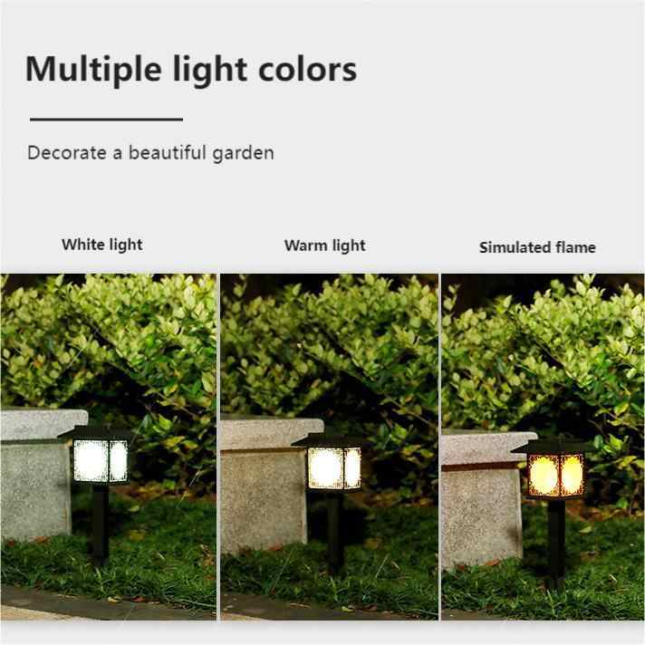 Lisslune | Solar LED Garden Lamp – Large Square Lamp with Warm Light and Dual Use