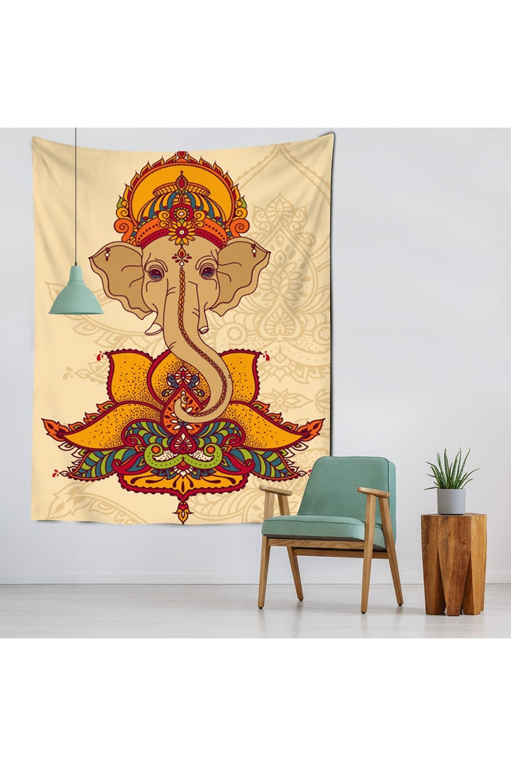 Lisslune | Ganesha Mandala Wall Tapestry