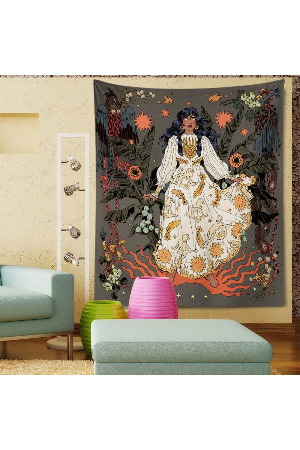 Lisslune | inspired velvet mandala wall tapestry