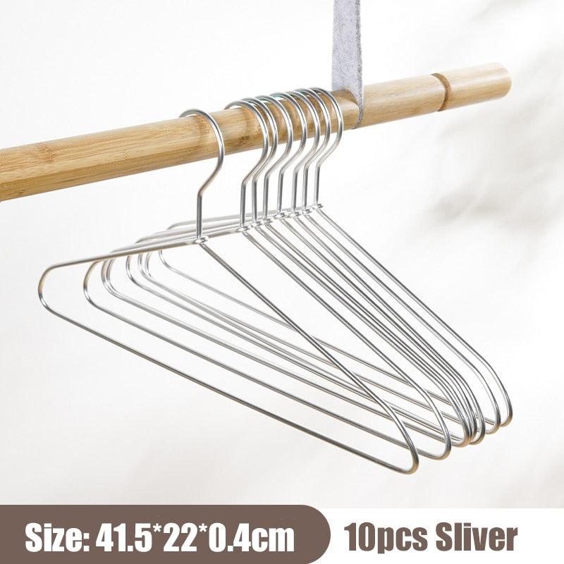 Lisslune | Elegant Metal Hanger Collection - 10-piece Set for Optimal Closet Management