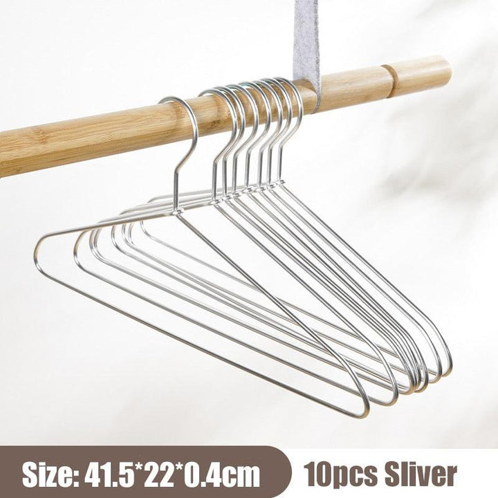 Lisslune | Elegant Metal Hanger Collection - 10-piece Set for Optimal Closet Management