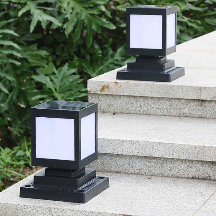 Lisslune | Solar LED garden lantern in square design – decorative outdoor lighting for paths and terrace
