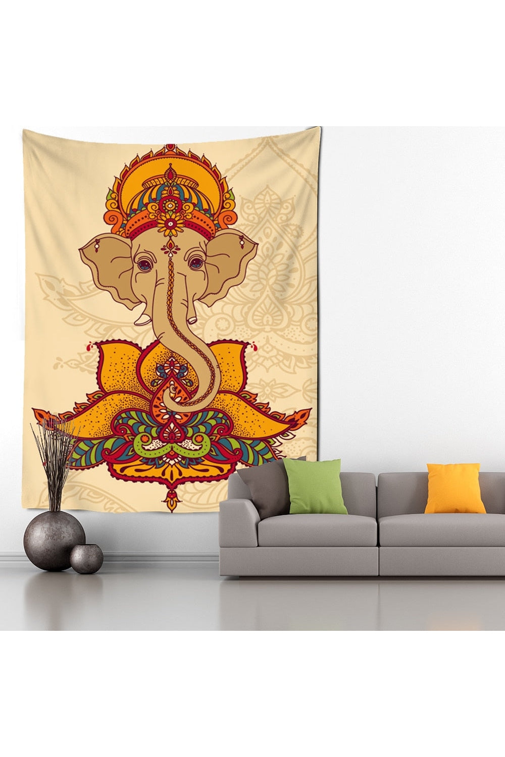 Lisslune | Ganesha Mandala Wall Tapestry