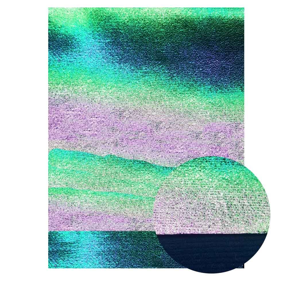 Lisslune | Lustrous Green Glitter Snake Skin Synthetic Leather Bow Craft Kit