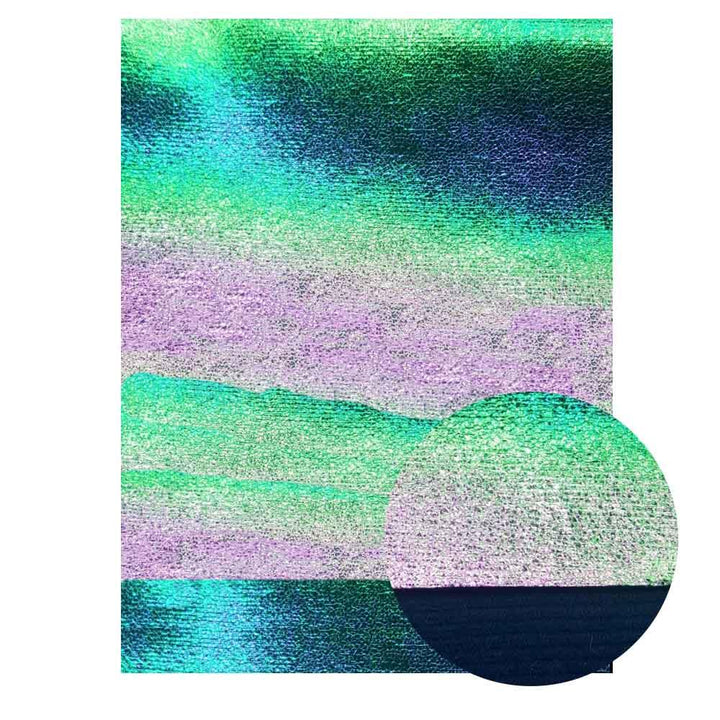 Lisslune | Lustrous Green Glitter Snake Skin Synthetic Leather Bow Craft Kit
