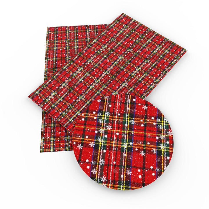 Lisslune | Crimson Holiday Synthetic Leather Craft Set - DIY Festive Fabric Set