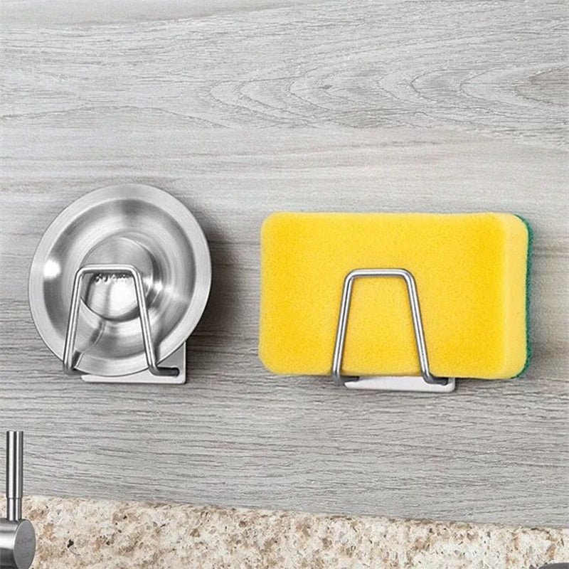 Lisslune | Self-adhesive stainless steel sponge holder for the sink