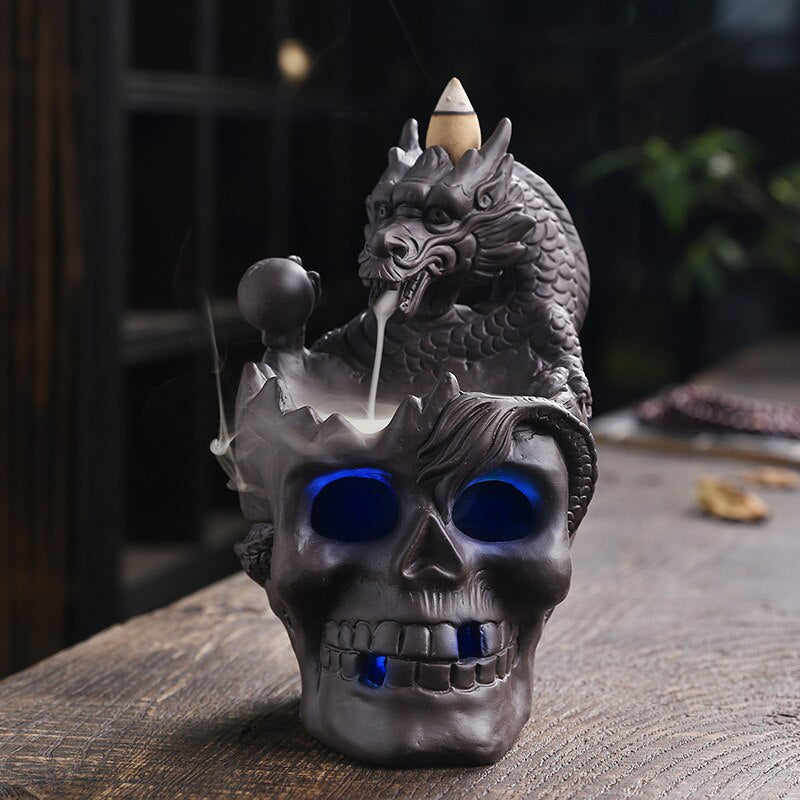 Lisslune | Dragon Skull LED Incense Burner