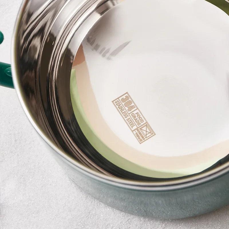 Lisslune | Dino-themed Stainless Steel Lunch Bowl Set - Fun Food Container for Kids