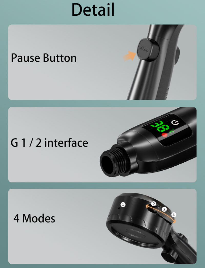Lisslune | Shower head with temperature display on sale