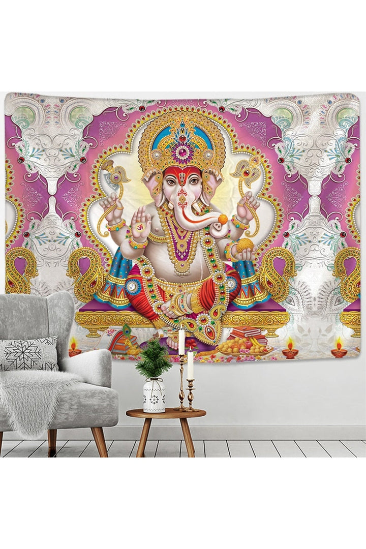 Lisslune | Ganesha Mandala Wall Tapestry