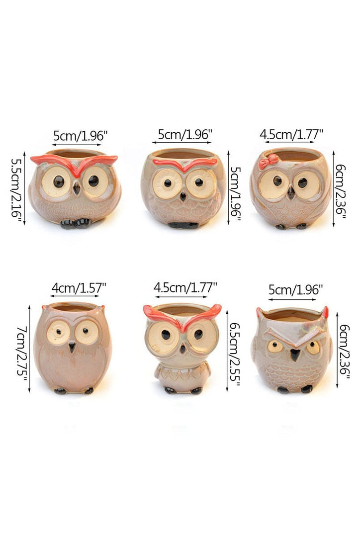 Lisslune | Owl Ceramic Flower Pot