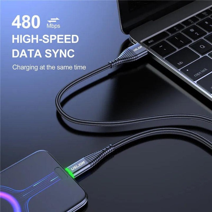 Lisslune | Lightning Speed 5A LED Micro USB Charging Cable - Stylish Data Synchronization with Illuminated Features