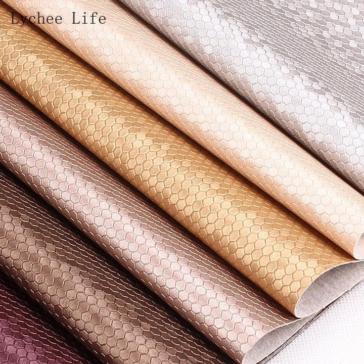 Lisslune | Transform your sewing projects with luxurious honeycomb PVC leather fabric