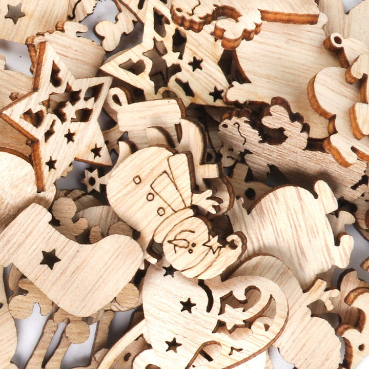 Lisslune | Wooden Winter Happy Christmas Ornaments