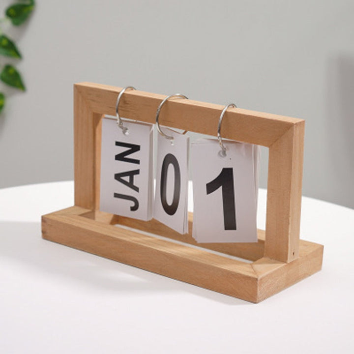 Lisslune | Wooden Flip Desktop Daily Calendar