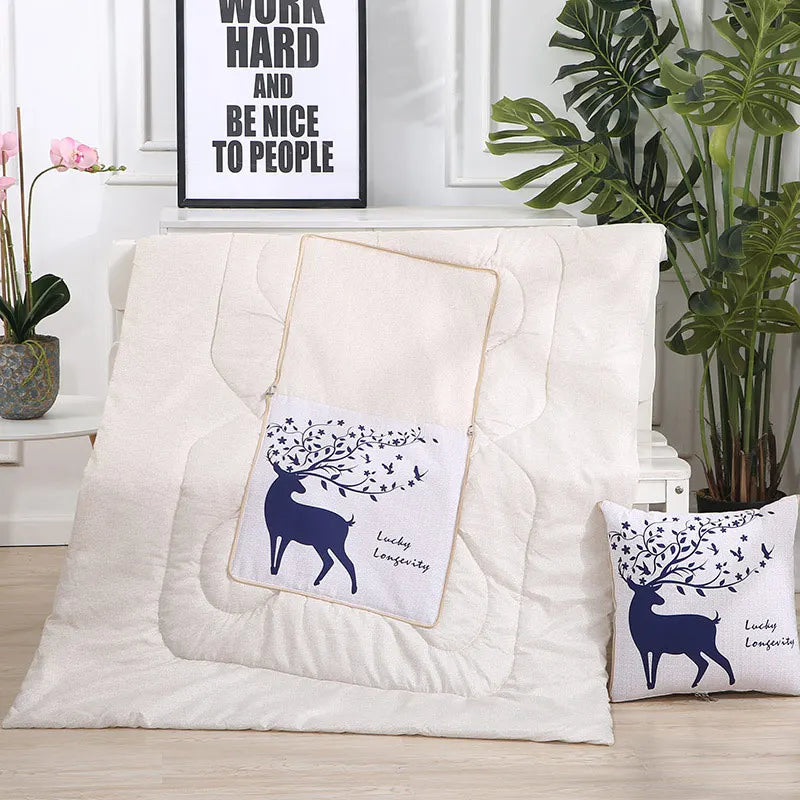Lisslune | Cozy Convertible Pillow Quilt Combo Blanket