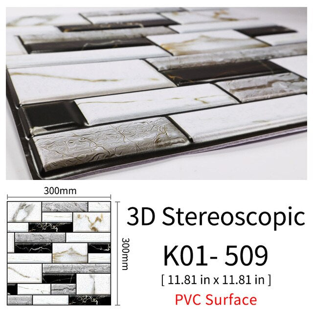 Lisslune | 3D Self-Adhesive Cobblestone Wall Stickers