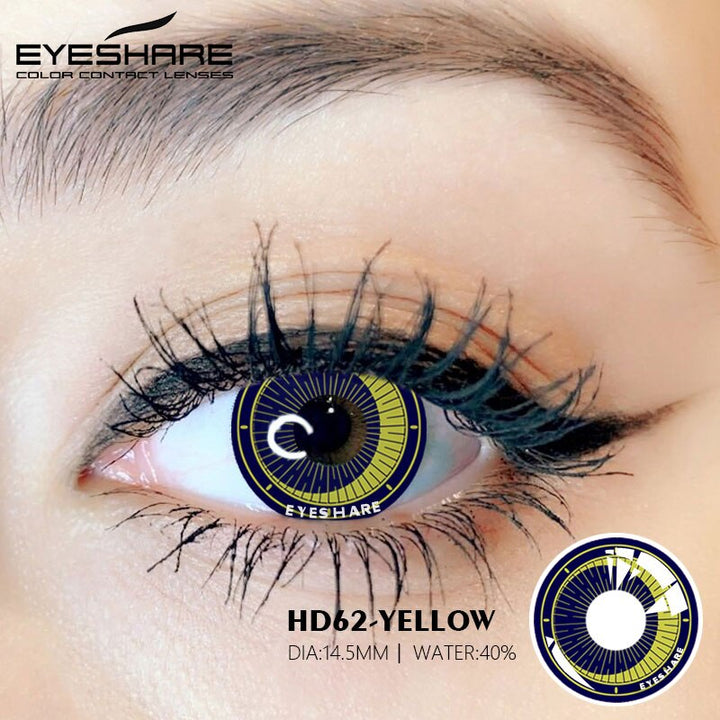 Rynx Cosplay HD62 Yellow 14.5mm 1 Pair | 1 Year