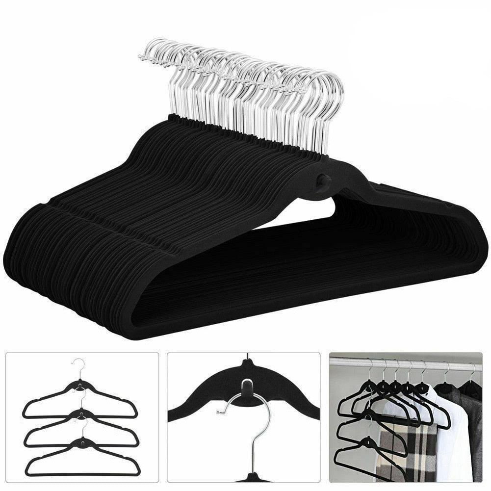 Lisslune | Transform your wardrobe with 50 premium non-slip velvet hangers