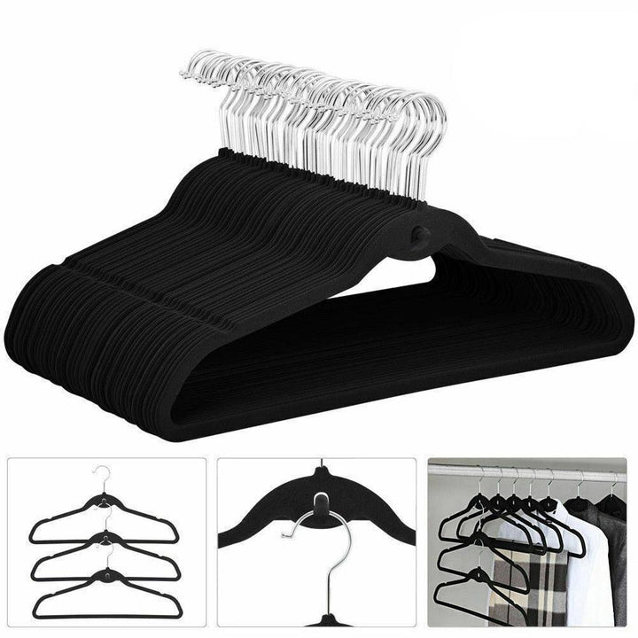 Lisslune | Transform your wardrobe with 50 premium non-slip velvet hangers