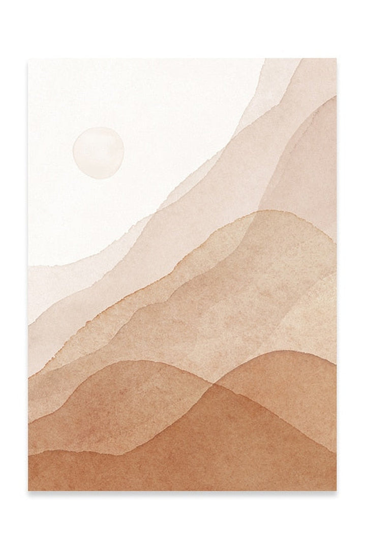 Lisslune | Academia Beige Landscape Canvas
