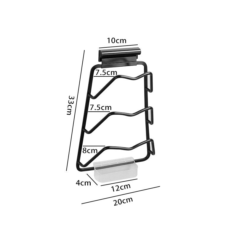Lisslune | Wall-Mounted Extreme Pot Lid Holder Rack