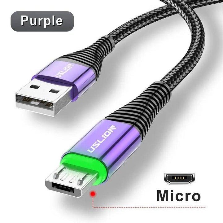 Lisslune | Lightning Speed 5A LED Micro USB Charging Cable - Stylish Data Synchronization with Illuminated Features
