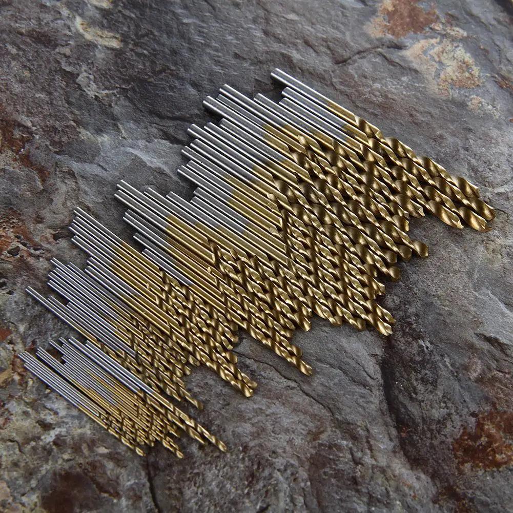 Lisslune | 50-piece Premium HSS Titanium Drill Bit Set for Woodworking and Metalworking