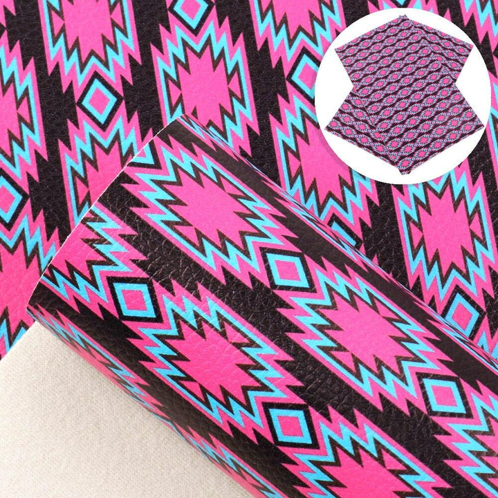 Lisslune | Stylish Geometric Synthetic Leather Creative Sheets for Innovative DIY Creations