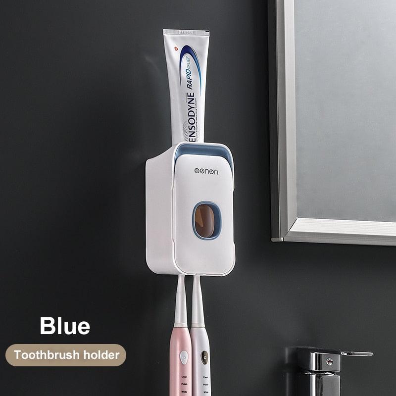 Lisslune | All-in-One Bathroom Organization Set: Toothbrush Holder, Toothpaste Dispenser and more