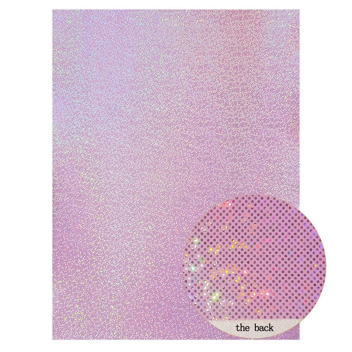 Lisslune | Glittering Pink Snake Print Synthetic Leather Craft Sheets for Creative Projects