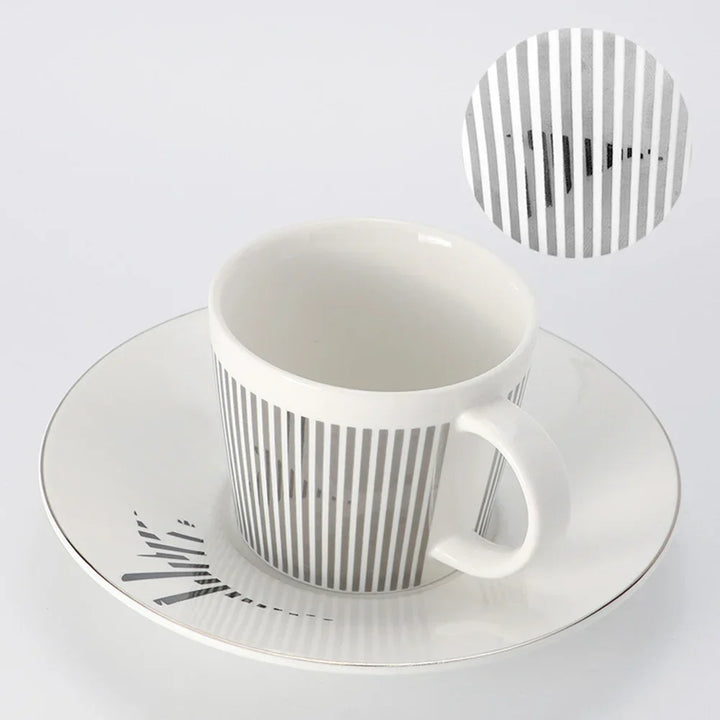 Lisslune | Creative dynamic SLR cup Leopard anamorphic zebra cup Luycho coffee tea cup set with coaster 90ml-225ml