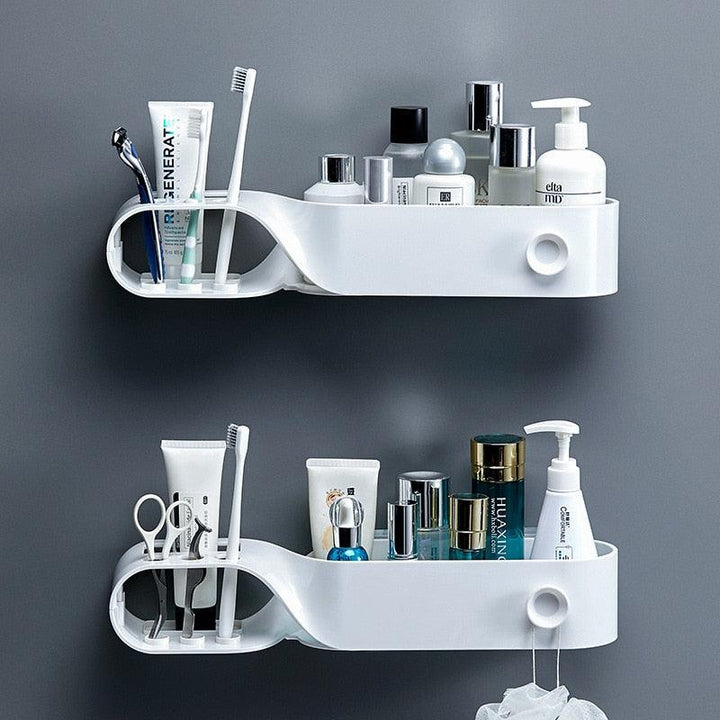 Lisslune | S-shaped space-saving shower storage rack: Waterproof bathroom organizer