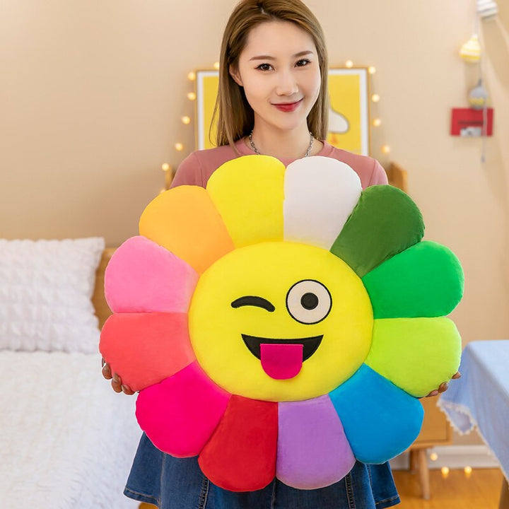 Lisslune | Colorful Sunflower Plush Comfort Seat Cushion