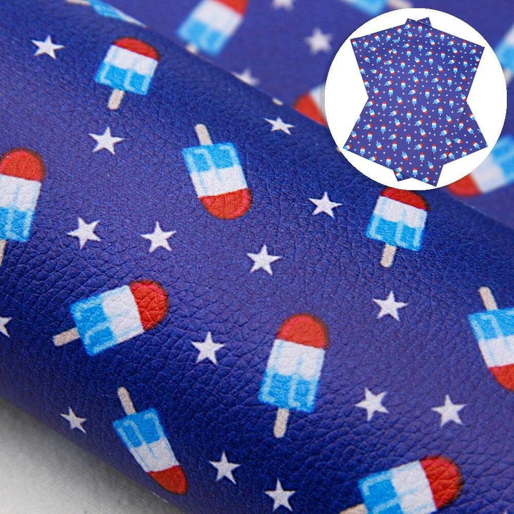 Lisslune | Patriotic Synthetic Leather Craft Material - 20*33cm