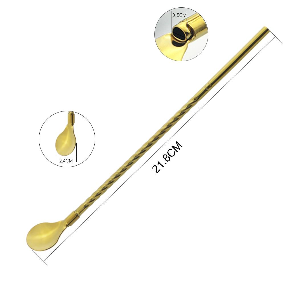 Lisslune | Stainless Steel Straw Spoon (4 pieces)