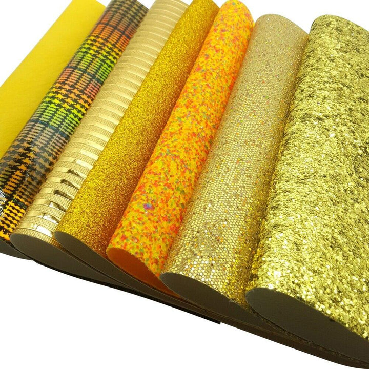 Lisslune | Luxurious Golden PU Leather Craft Sheets - Add a Touch of Luxury to Your DIY Projects!