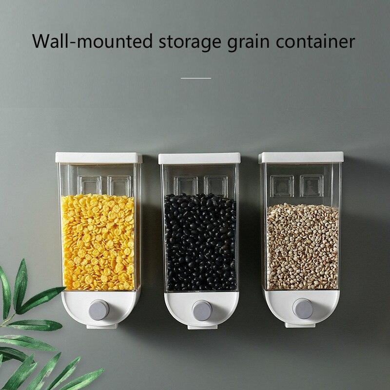 Lisslune | Wall-mounted clear airtight storage container for efficient kitchen utensil organization