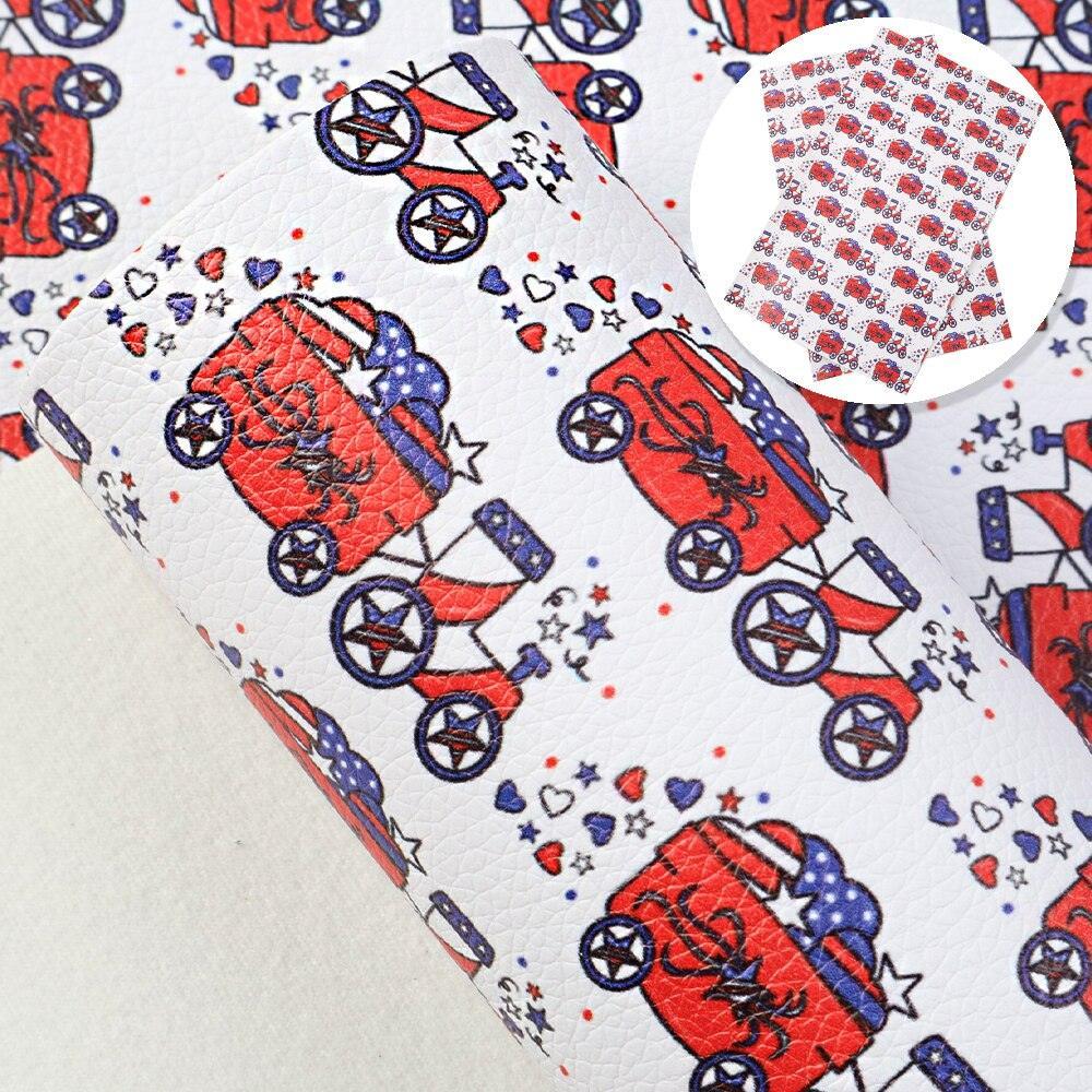 Lisslune | Patriotic Synthetic Leather Craft Material - 20*33cm